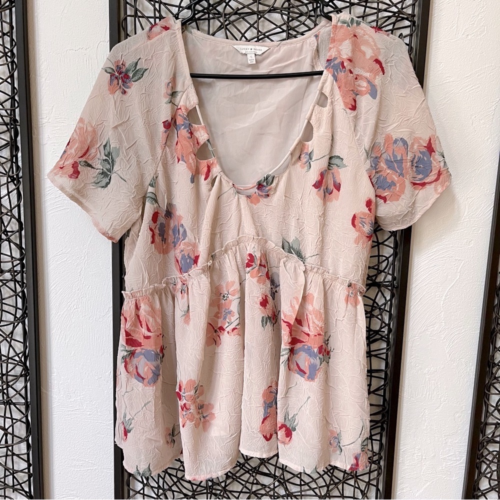 Lucky Brand Floral Blouse Small